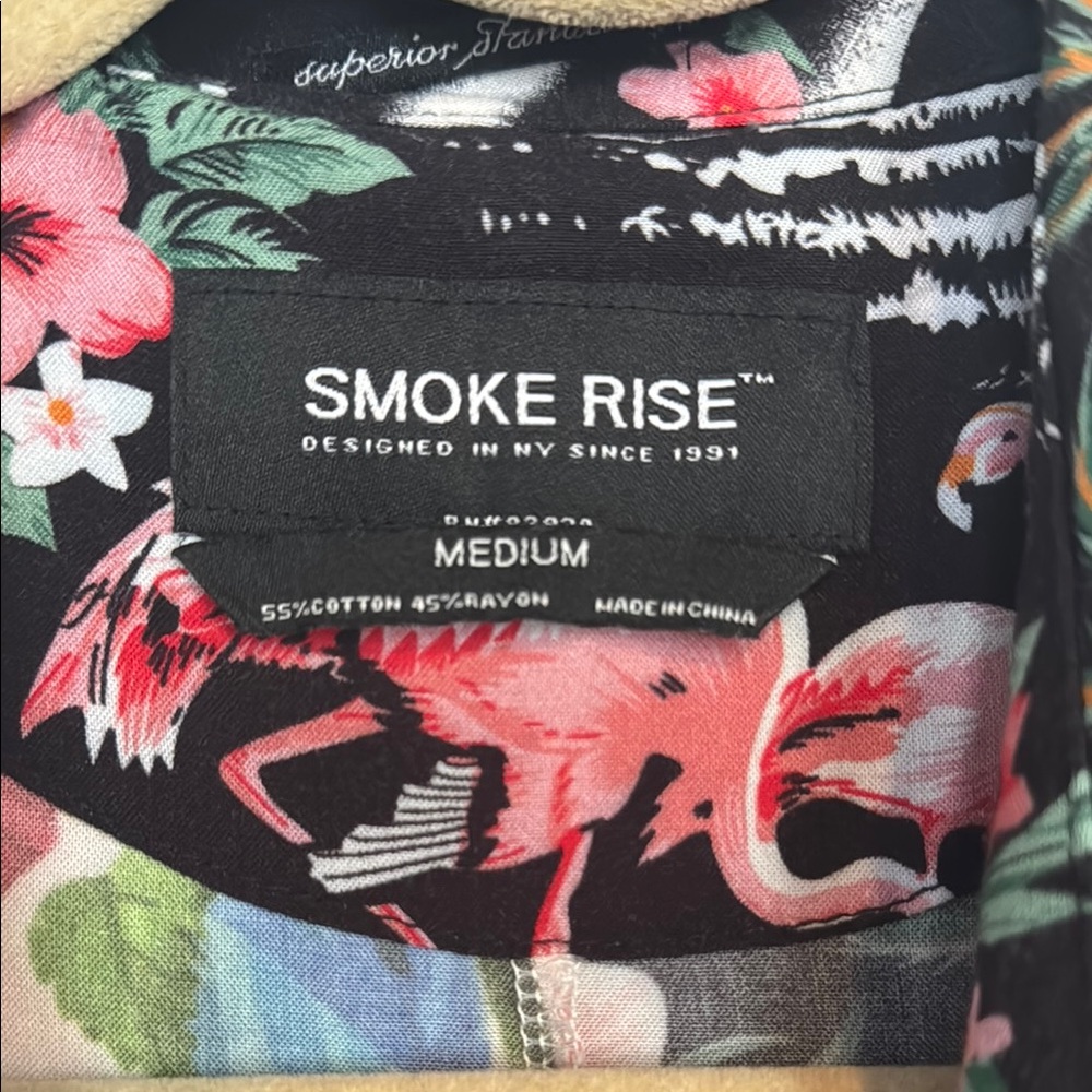 Vintage Smoke Rise NY Men's Hawaiian Shirt Sz M - Picture 2 of 10